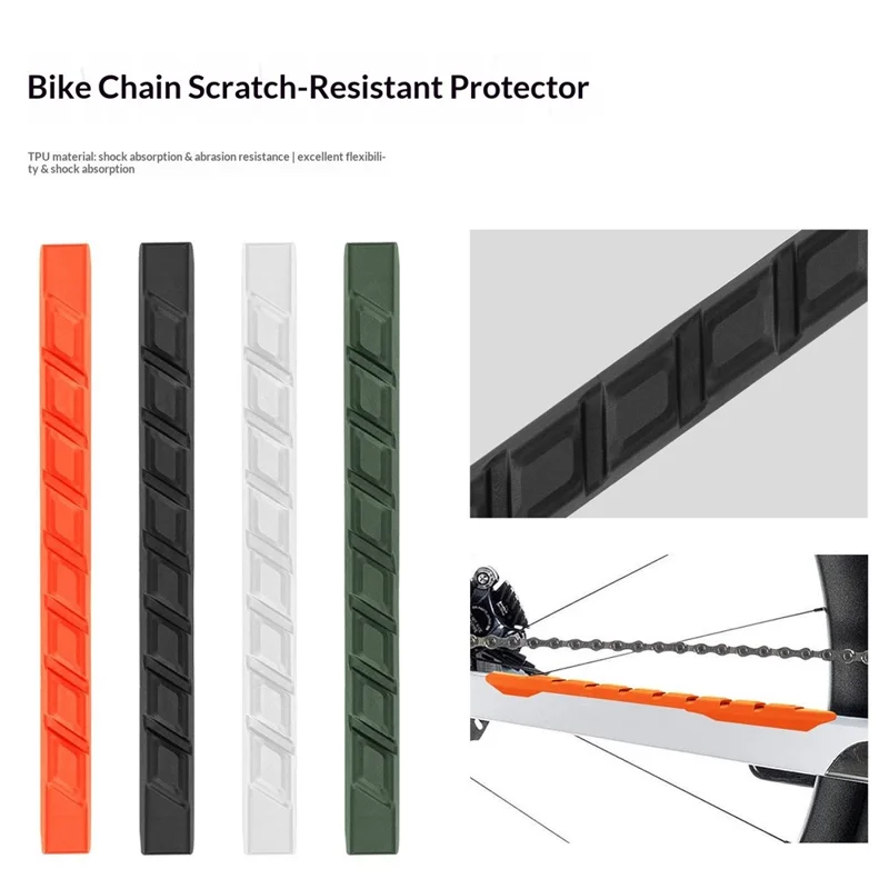 ENLEE TPU-01 Fahrrad-Kettenschutz / Rahmenschutz Anti-Kratz Stoßdämpfung für Renn- / Mountainbikes - Schwarz