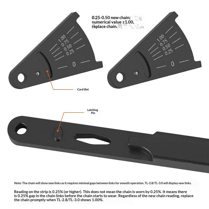 ENLEE E22158 EN-3.0 Bicycle Chain Wear Indicator Tool Precision Measuring Ruler for Mountain Road Bike Maintenance