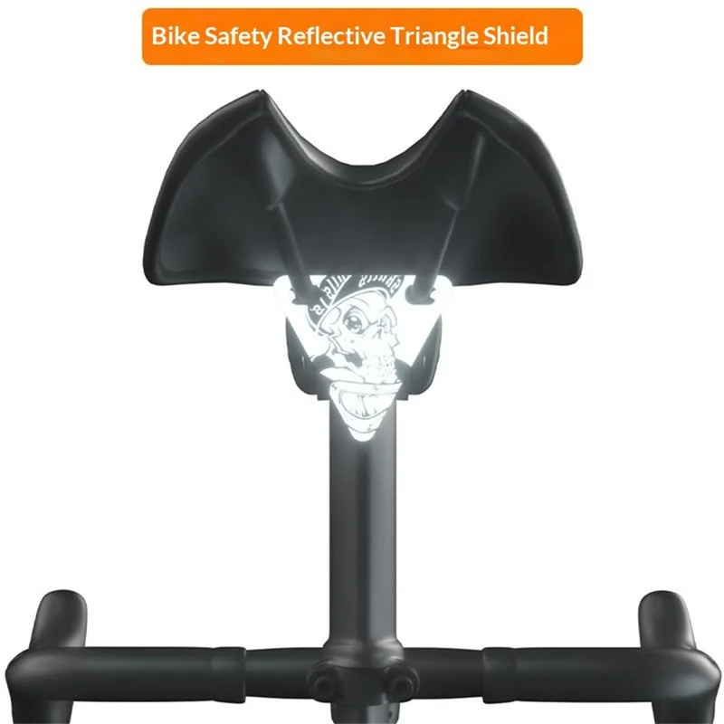 ENLEE Bicycle Seat Reflector Waterproof Night Riding Warning Sign Triangle Plate for Mountain / Road Bike - A