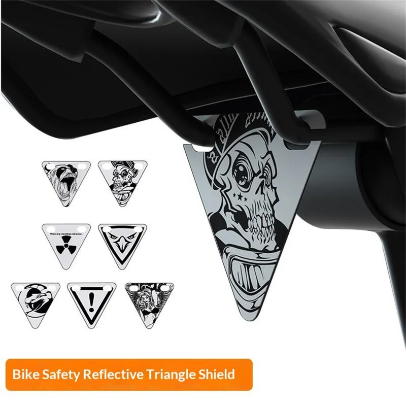 ENLEE Bicycle Seat Reflector Waterproof Night Riding Warning Sign Triangle Plate for Mountain / Road Bike - A