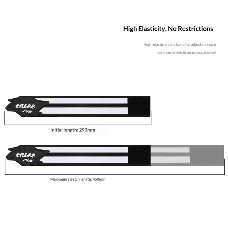 ENLEE ES30 1 pièce bande réfléchissante pour jambe de pantalon de vélo, bracelet élastique pour cheville haute visibilité pour vélo de nuit
