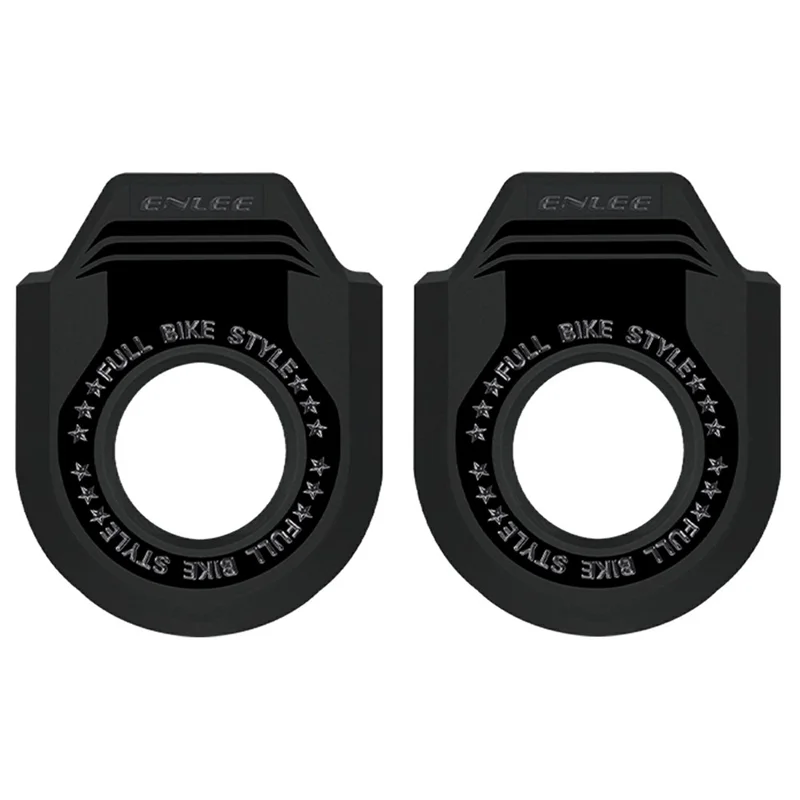 ENLEE 1Pair Bicycle Crank Arm Protectors TPU Crankset Covers Anti-Scratch Guards for Cycling - E930-A-Black