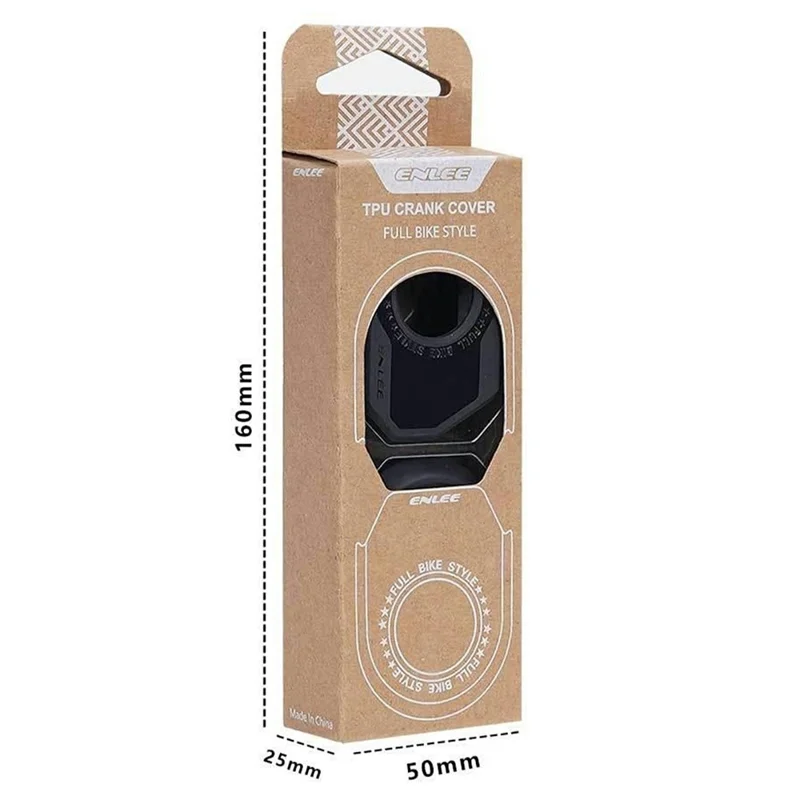 ENLEE 1Pair Bicycle Crank Arm Protectors TPU Crankset Covers Anti-Scratch Guards for Cycling - E930-A-Black