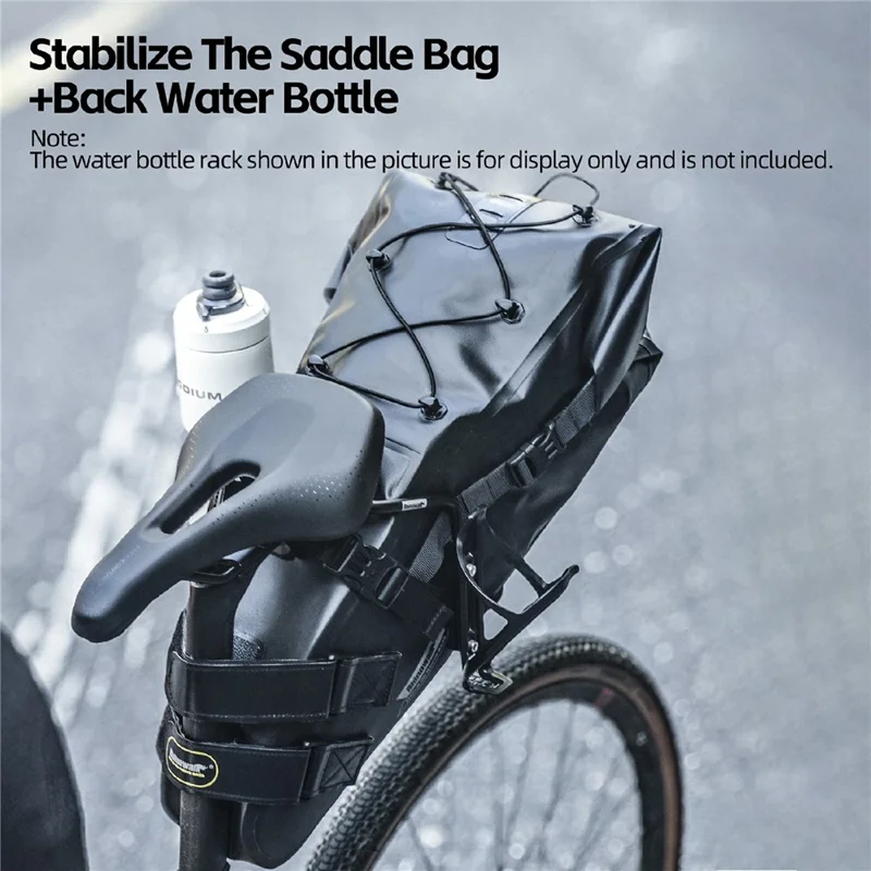 RHINOWALK SK502B Bicycle Saddle Bag Stabilizer with Anti-Scratch Plate  /  Water Bottle Cage Mount Holes for Seat Bags Support Adapter