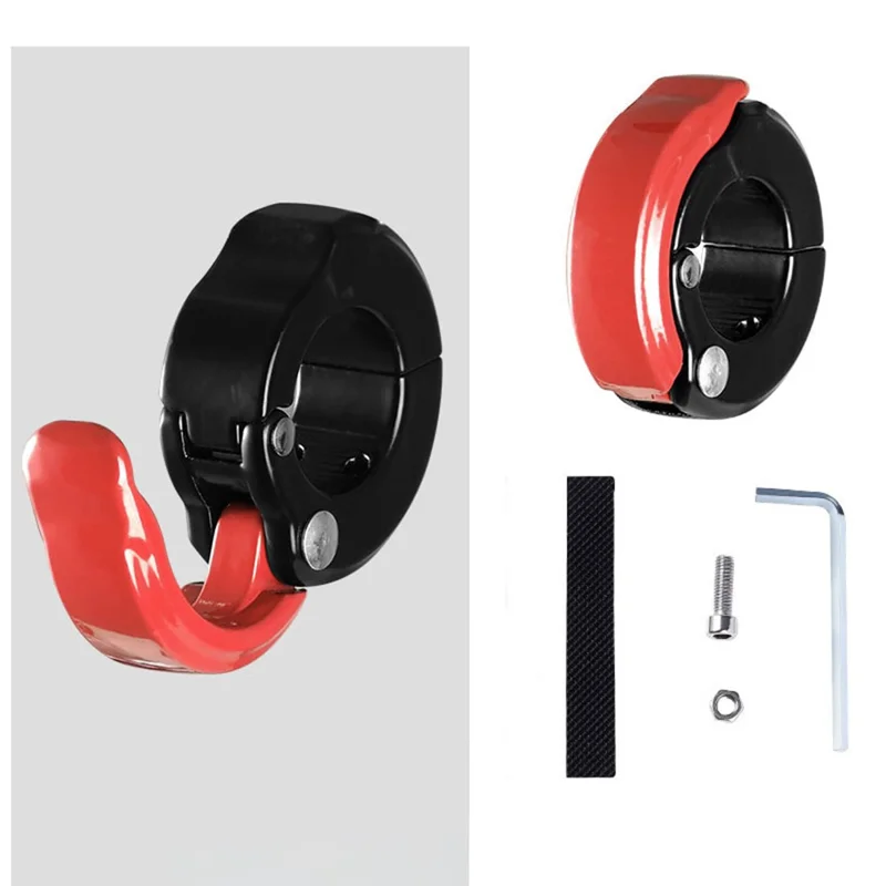 Electric Bike Hook Universal Front Mount No Drilling Installation Foldable Heavy Duty Hanging Hook - Red