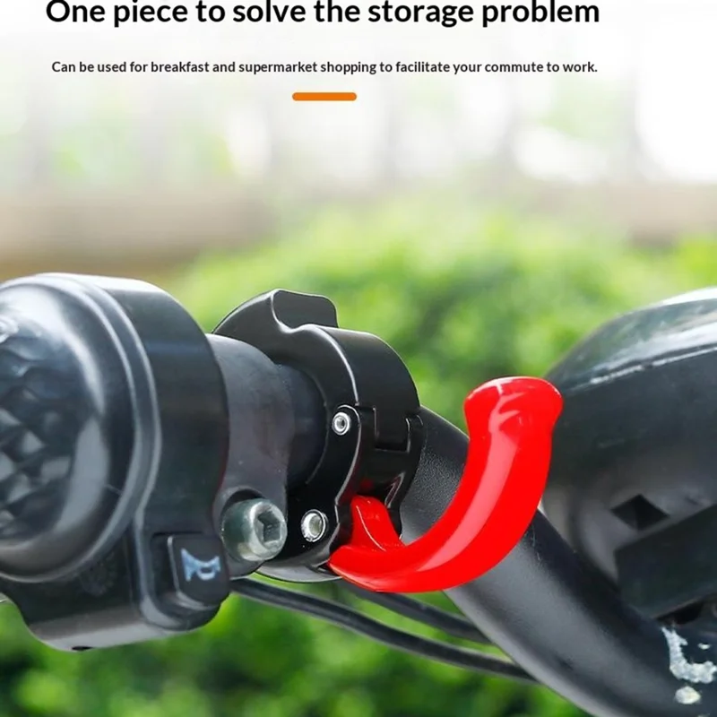 Electric Bike Hook Universal Front Mount No Drilling Installation Foldable Heavy Duty Hanging Hook - Red