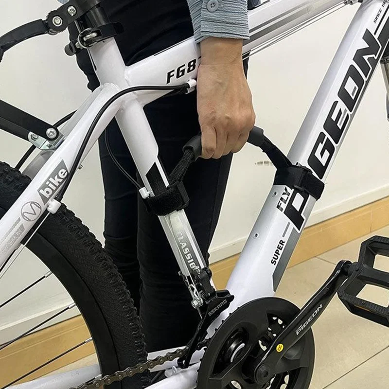 Bicycle Carrying Strap Portable Bike Lift Handle Lightweight Shoulder Strap For Mountain Road Folding Bikes - Black