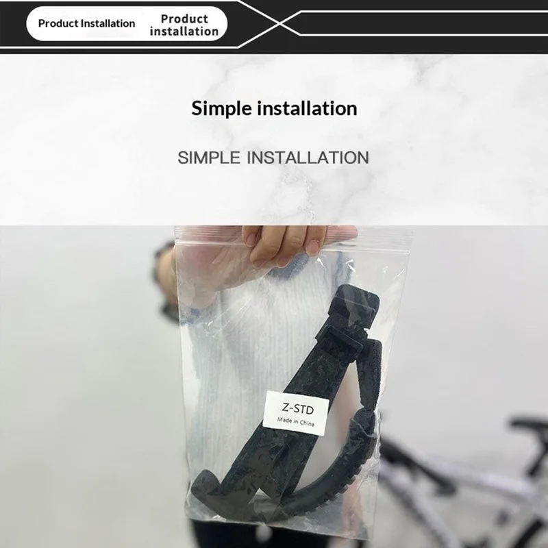 Bicycle Carrying Strap Portable Bike Lift Handle Lightweight Shoulder Strap For Mountain Road Folding Bikes - Black