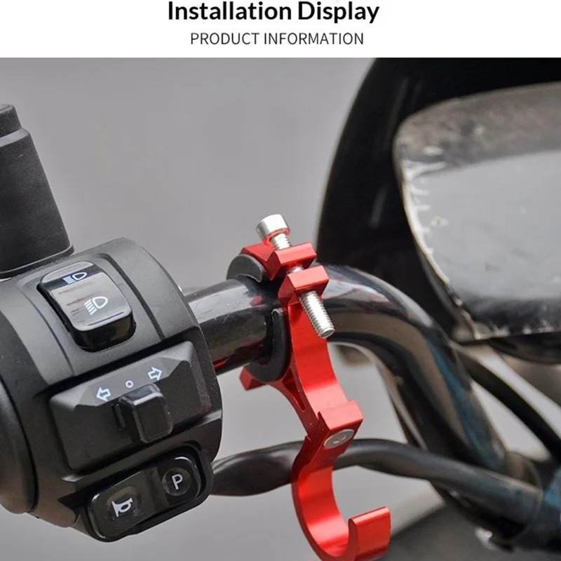 Vordere, bohrfreie Universalklammer für E-Bike, Halterung für Roller und Motorrad, Aufhängung für Helmablage – Blau