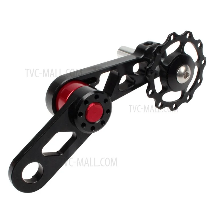 LITEPRO Single Multi-Color Speed Bike Chain Tensioner Aluminum Alloy Folding Bicycle Bicycle Chain Stabilizer - Black