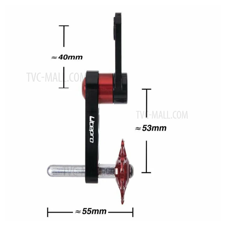 LITEPRO Single Multi-Color Speed Bike Chain Tensioner Aluminum Alloy Folding Bicycle Bicycle Chain Stabilizer - Black