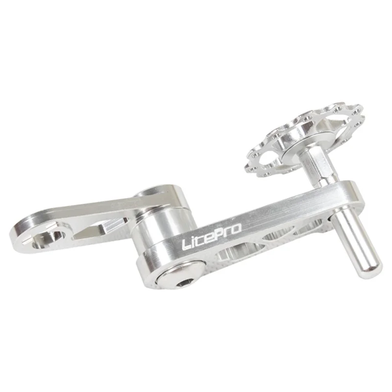 LITEPRO Single Multi-Color Speed Bike Chain Tensioner Aluminum Alloy Folding Bicycle Bicycle Chain Stabilizer - Silver
