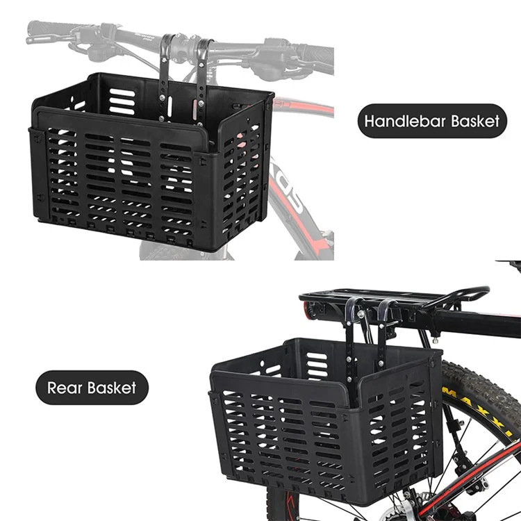 WEST BIKING YP0712031 Bicycle Basket Bike Handlebar Foldable Pannier Cycling Carrying Pouch Carrier Holder