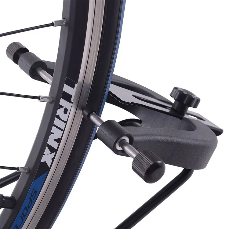 Bicycle Wheel Trimming Frame Foldable Mountain Bike Wheel Correction Table Repairing Tool - Black