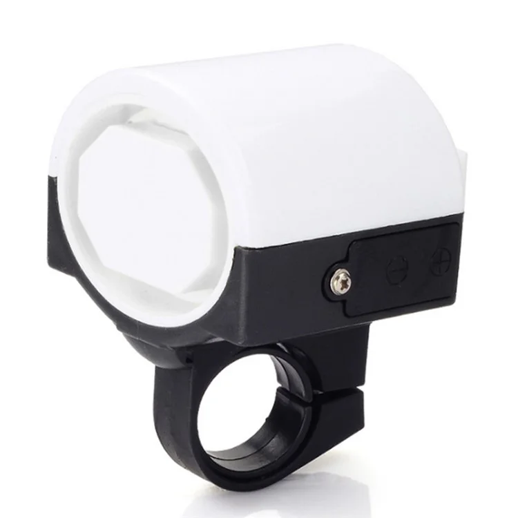 360 Degree Rotating Mini Electronic Bicycle Horn Bike Cycling Handlebar Mount Ultra Loud Warning Bell - White