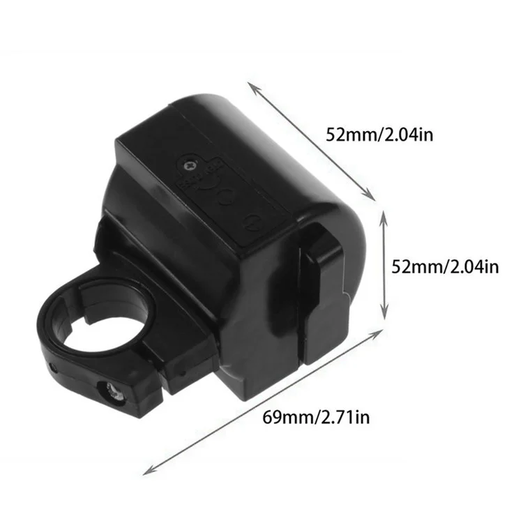 360 Degree Rotating Mini Electronic Bicycle Horn Bike Cycling Handlebar Mount Ultra Loud Warning Bell - White