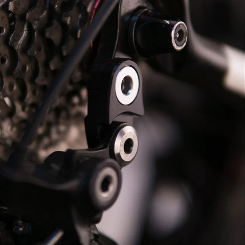 LUNJE Bicycle Rear Derailleur Extension Mountain Road Bike Frame Gear Tail Hook Extender - Gold