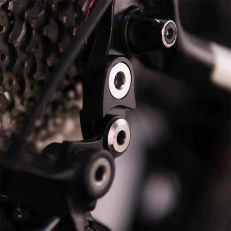 LUNJE Bicycle Rear Derailleur Extension Mountain Road Bike Frame Gear Tail Hook Extender - Black