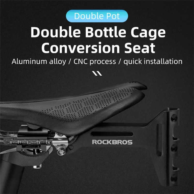 ROCKBROS 31210003001 Soporte de Botella para Bicicleta Fácil de Instalar Portabidón Bicicleta