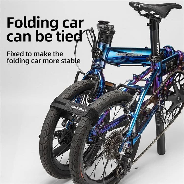 ROCKBROS D71 Multi-Function Bicycle Wheel Stabilizer Adjustable Bike Rack Straps - Black