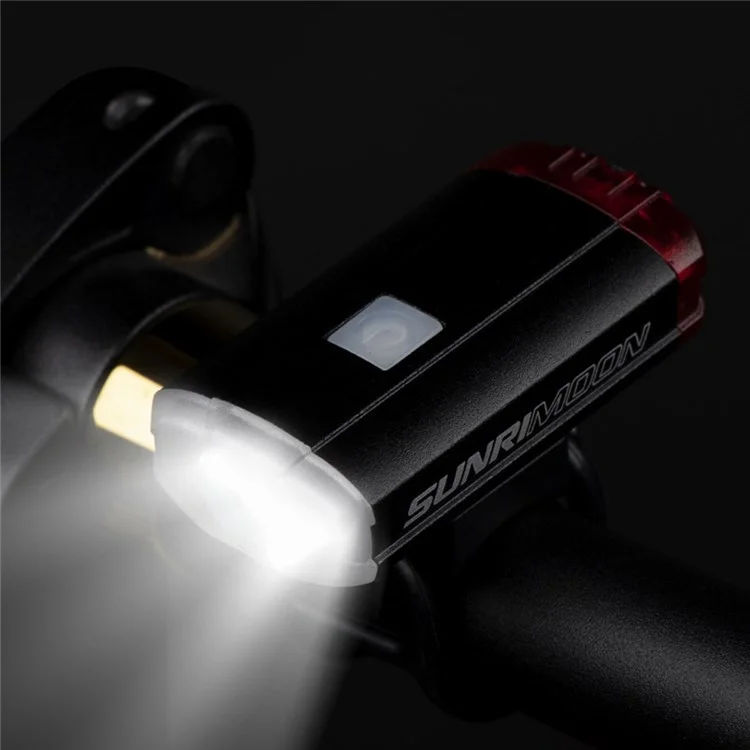 SUNRIMOON Waterproof LED Bike Light USB Rechargeable Lamp 100 Lumens Front/Rear Headlight Bicycle Helmet Lamp