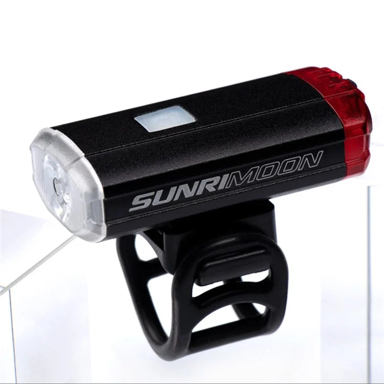 SUNRIMOON Waterproof LED Bike Light USB Rechargeable Lamp 100 Lumens Front/Rear Headlight Bicycle Helmet Lamp