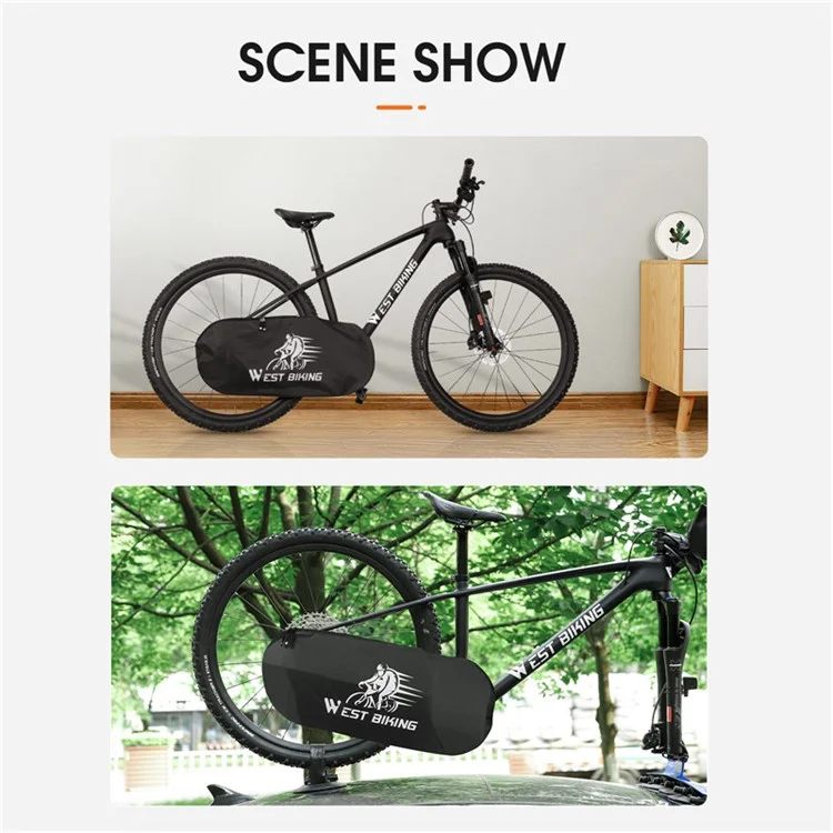 WEST BIKING YP0719301 Housse de chaîne de vélo, protection de plateau de vélo, plaque de garde-boue, protection anti-poussière et imperméable