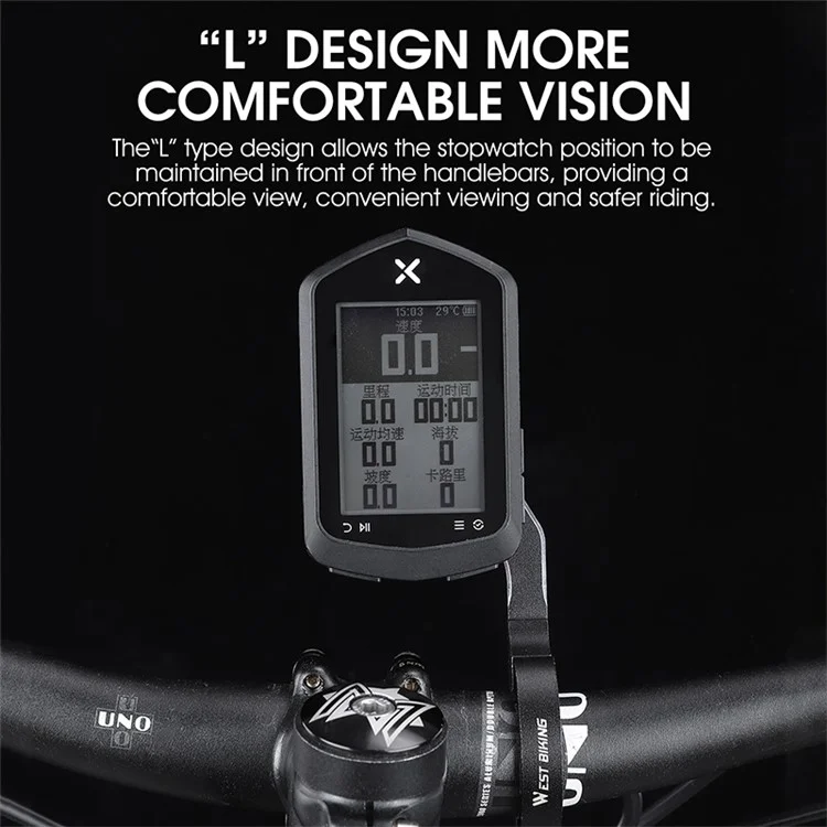 WEST BIKING YP0719308 Bicycle Computer Mount Holder Aluminum Alloy Bike Handlebar Computer Bracket for Garmin / Bryton / Wahoo - Up Fixed