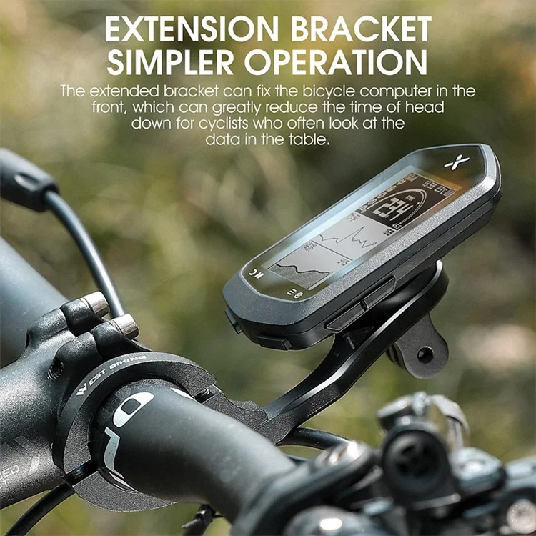 WEST BIKING YP0719308 Bicycle Computer Mount Holder Aluminum Alloy Bike Handlebar Computer Bracket for Garmin / Bryton / Wahoo - Up Fixed