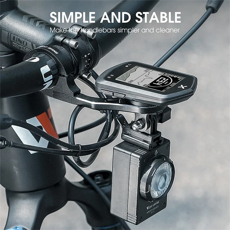 WEST BIKING YP0719308 Bicycle Computer Mount Holder Aluminum Alloy Bike Handlebar Computer Bracket for Garmin / Bryton / Wahoo - Up Fixed