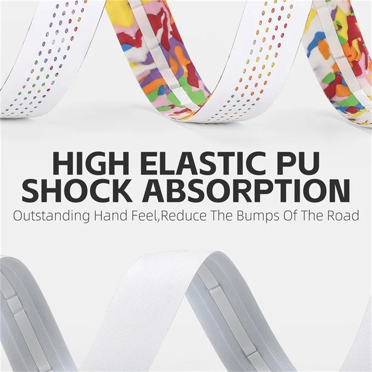 WEST BIKING YP0804071 1 Pair Bicycle Handlebar Waterproof HISPU Tapes Cycling Bike Handlebar Straps - White