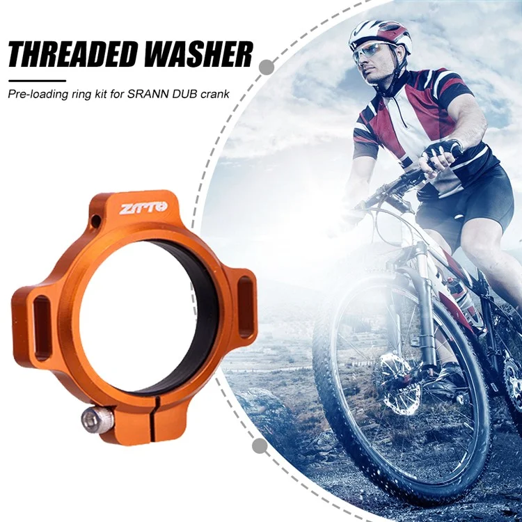 ZTTO DUBKTDQ1 Bicycle Crank Chainring Preloader Adjuster for SRANN DUB Crank Aluminum Alloy Adjuster - Orange