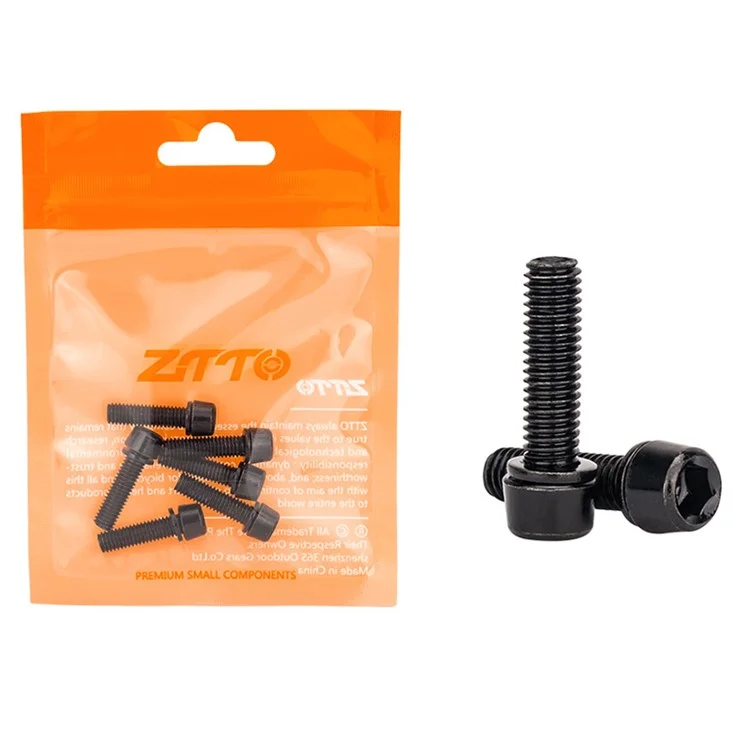 ZTTO GLJM518 6Pcs Bicycle Stem Screw Set M5 x 18mm Stainless Steel Bike Stem Bolts MTB Handlebar Stem Screws - Purple