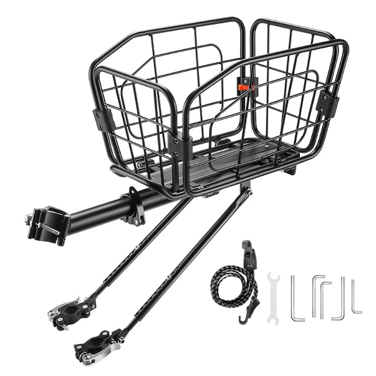 WEST BIKING YP0712036 20L Bicycle Rear Basket Aluminum Alloy Mountain Bike Back Storage Rack