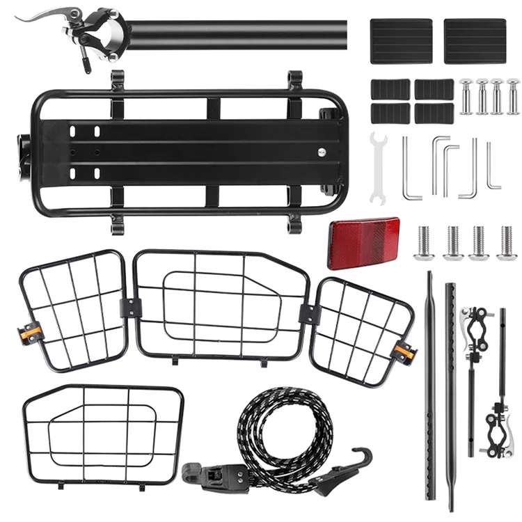 WEST BIKING YP0712036 20L Bicycle Rear Basket Aluminum Alloy Mountain Bike Back Storage Rack