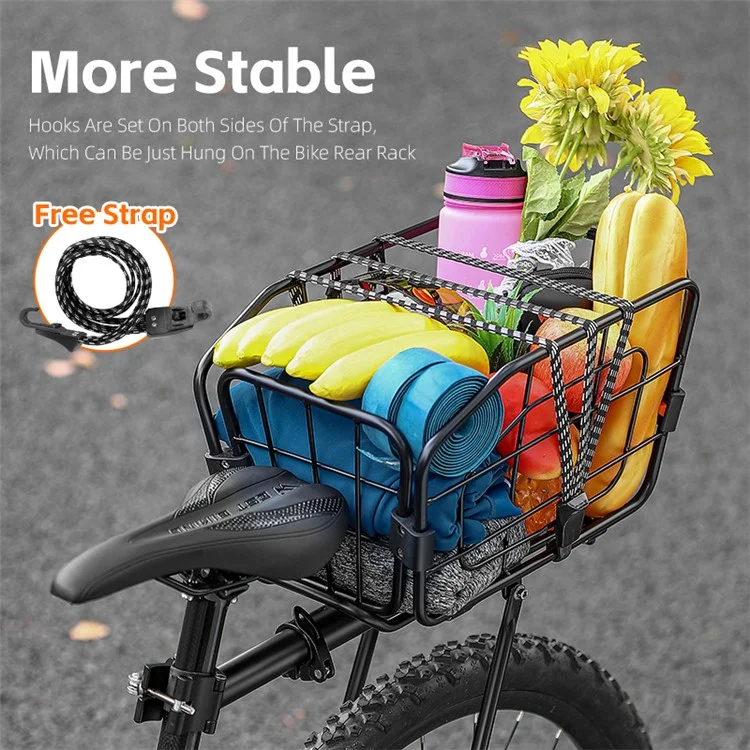 WEST BIKING YP0712036 20L Bicycle Rear Basket Aluminum Alloy Mountain Bike Back Storage Rack