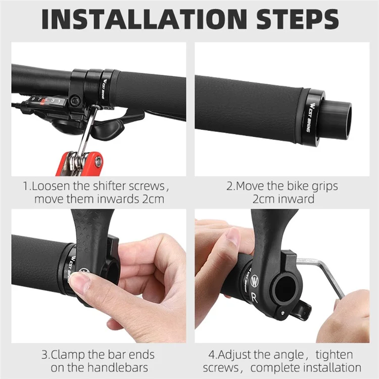 WEST BIKING YP1602969B Ensemble de barres d'extrémité de vélo léger avec bouchon d'expansion de vélo MTB Accessoires