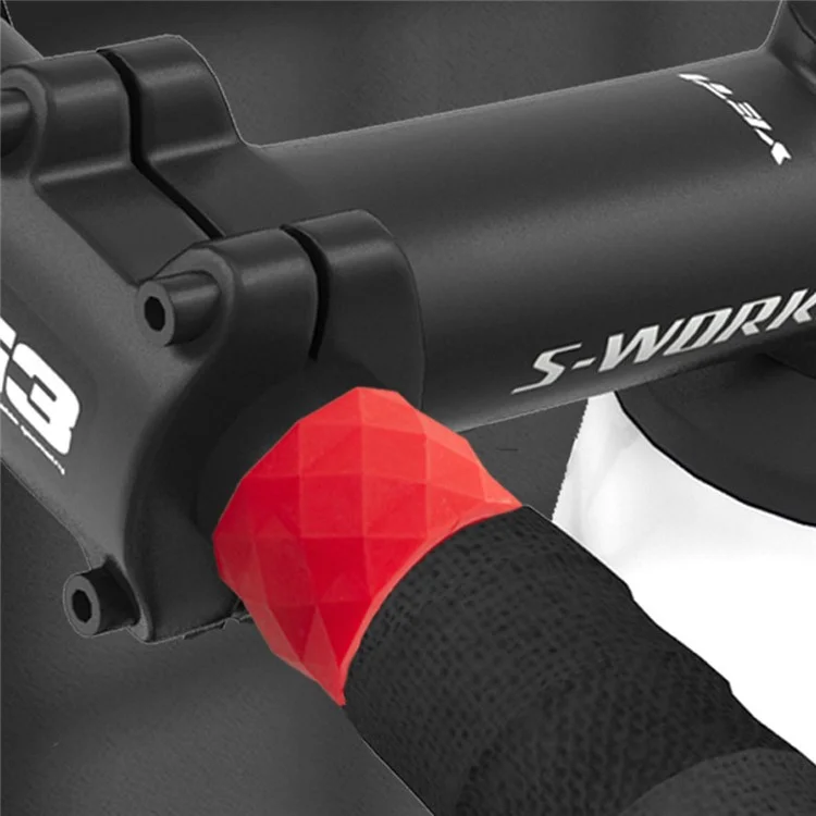 ENLEE 4Pcs Fixed Gear Bicycle Handlebar Grip Fixing Sleeve Non-Slip Bike Handlebar Silicone Cover - Black