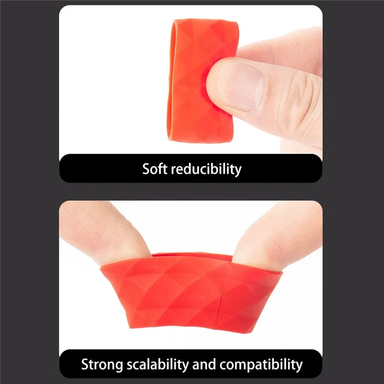 ENLEE 4Pcs Fixed Gear Bicycle Handlebar Grip Fixing Sleeve Non-Slip Bike Handlebar Silicone Cover - Black