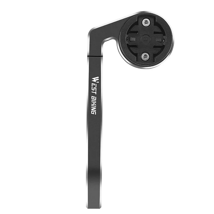 WEST BIKING YP0719358 Велосипедный компьютерный кронштейн Держатель Алюминиевый сплав Велосипедный руль Кронштейн для компьютера - Черный