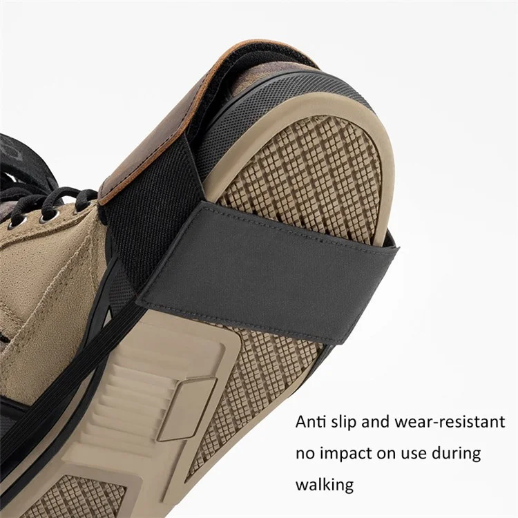 ROCKBROS MTB002 Motorcycle Shift Lever Shoe Cover Non-slip Leather Shoes Protection Gear Shift Pad - Brown