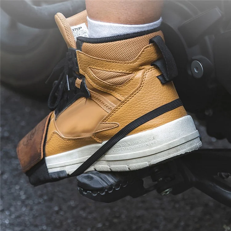 ROCKBROS MTB002 Motorcycle Shift Lever Shoe Cover Non-slip Leather Shoes Protection Gear Shift Pad - Brown