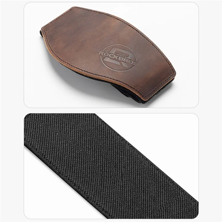 ROCKBROS MTB002 Motorcycle Shift Lever Shoe Cover Non-slip Leather Shoes Protection Gear Shift Pad - Brown