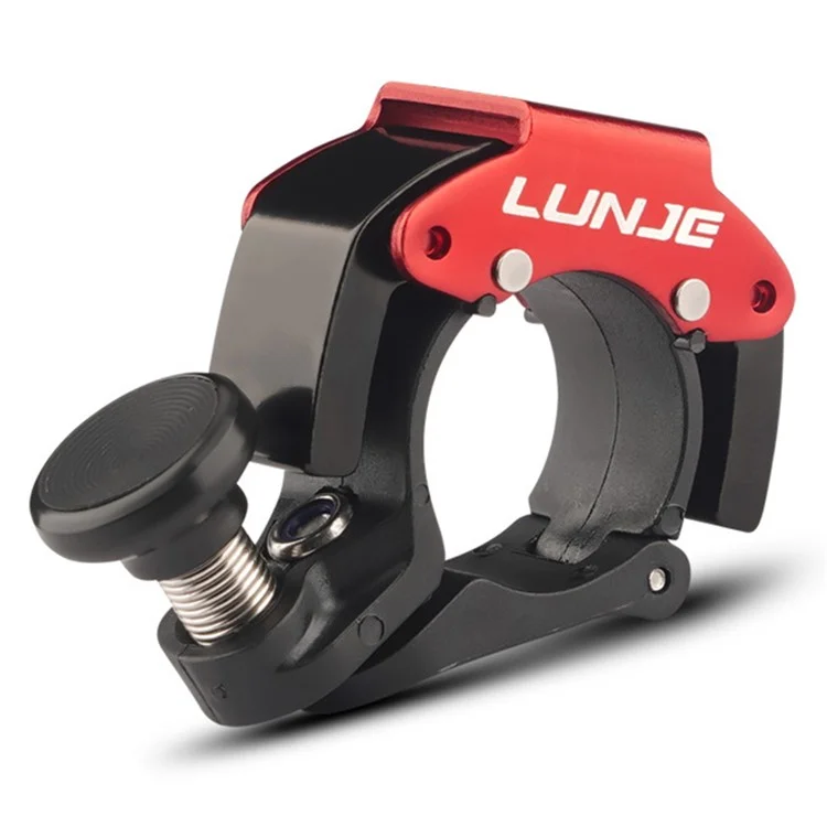 LUNJE LD01 Stainless Steel+Aluminum Alloy+PA Bike Bell C-shape Hidden Bicycle Warning Horn - Red
