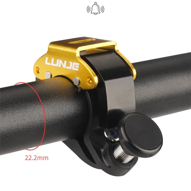LUNJE LD01 Stainless Steel+Aluminum Alloy+PA Bike Bell C-shape Hidden Bicycle Warning Horn - Red