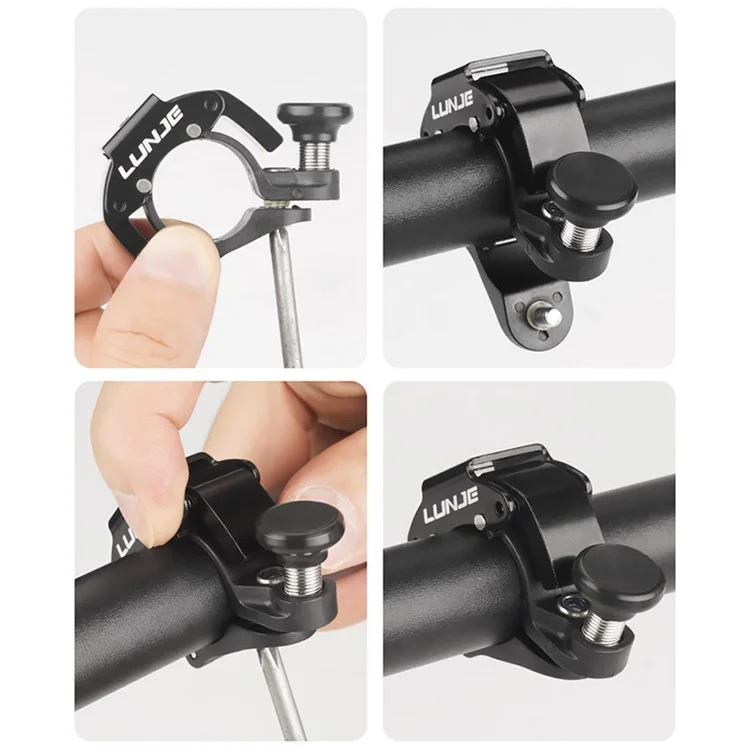 LUNJE LD01 Stainless Steel+Aluminum Alloy+PA Bike Bell C-shape Hidden Bicycle Warning Horn - Red