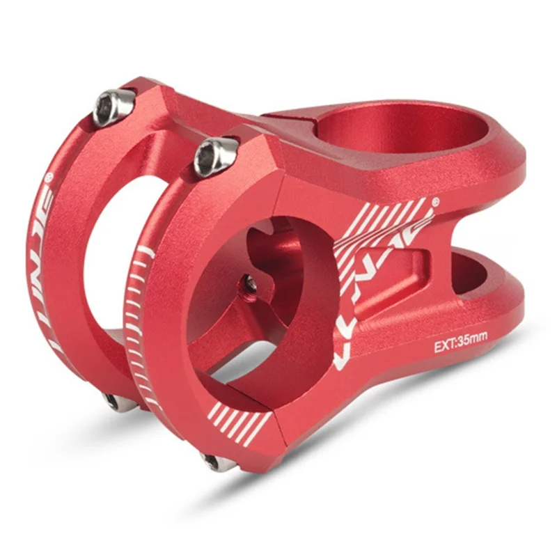 LUNJE XT-A022 Road Bike Stem 31.8x35mm Aluminum Alloy Speed Down Bicycle Handlebar Stem - Red
