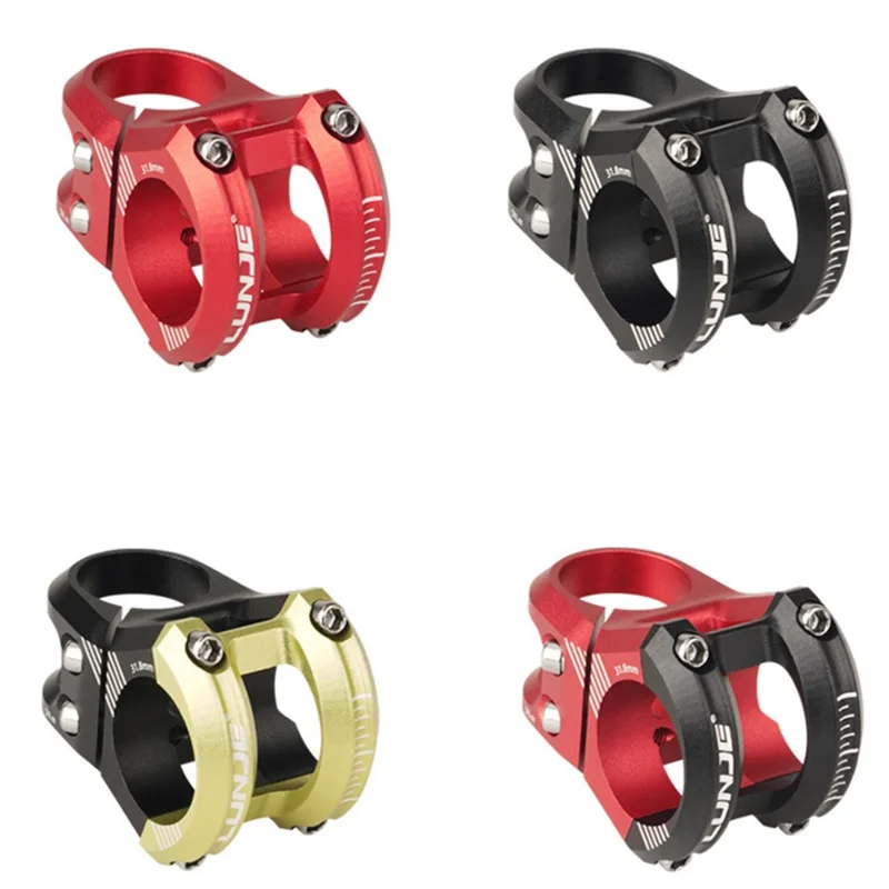 LUNJE XT-A022 Road Bike Stem 31.8x35mm Aluminum Alloy Speed Down Bicycle Handlebar Stem - Red