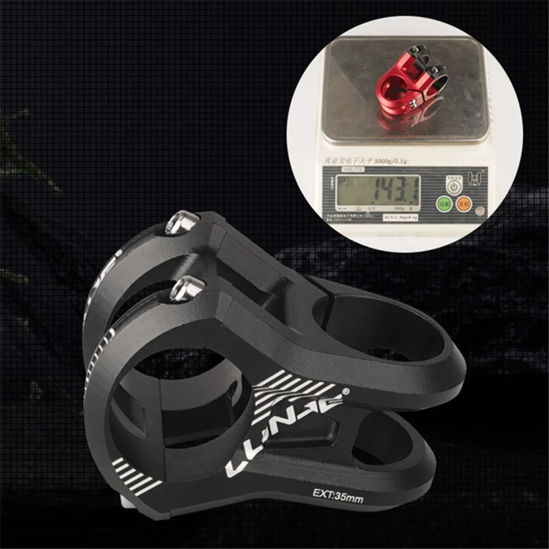 LUNJE XT-A022 Road Bike Stem 31.8x35mm Aluminum Alloy Speed Down Bicycle Handlebar Stem - Red