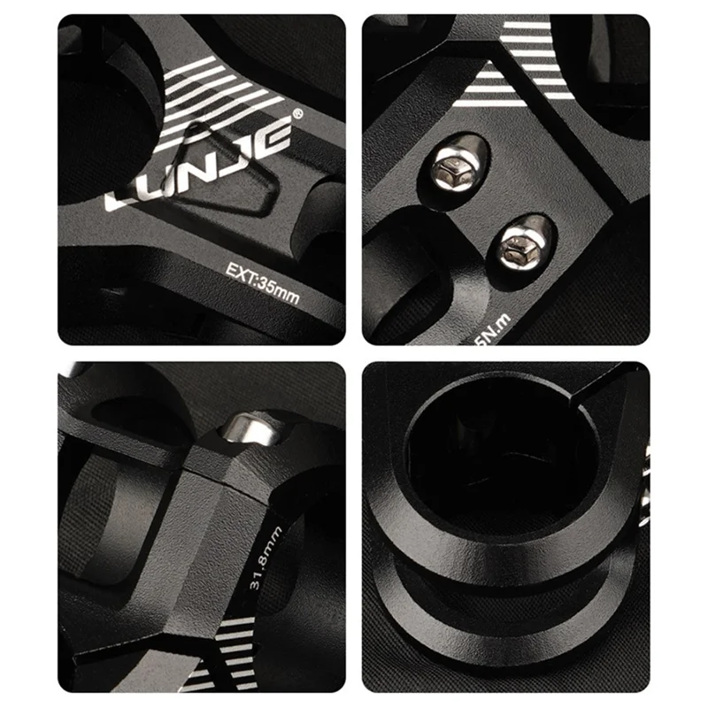 LUNJE XT-A022 Road Bike Stem 31.8x35mm Aluminum Alloy Speed Down Bicycle Handlebar Stem - Red